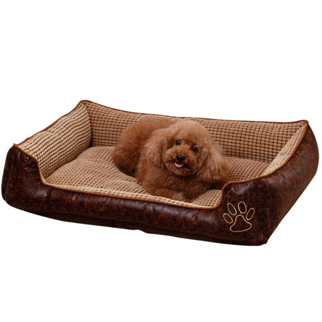 LOS ANDES Dog Beds for Large Dogs, Rectangle Washable Dog Bed Comfortable and Breathable Pet Sofa Warming Orthopedic Dog Bed for Large Medium Dogs