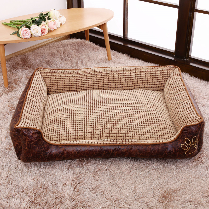 LOS ANDES Dog Beds for Large Dogs, Rectangle Washable Dog Bed Comfortable and Breathable Pet Sofa Warming Orthopedic Dog Bed for Large Medium Dogs