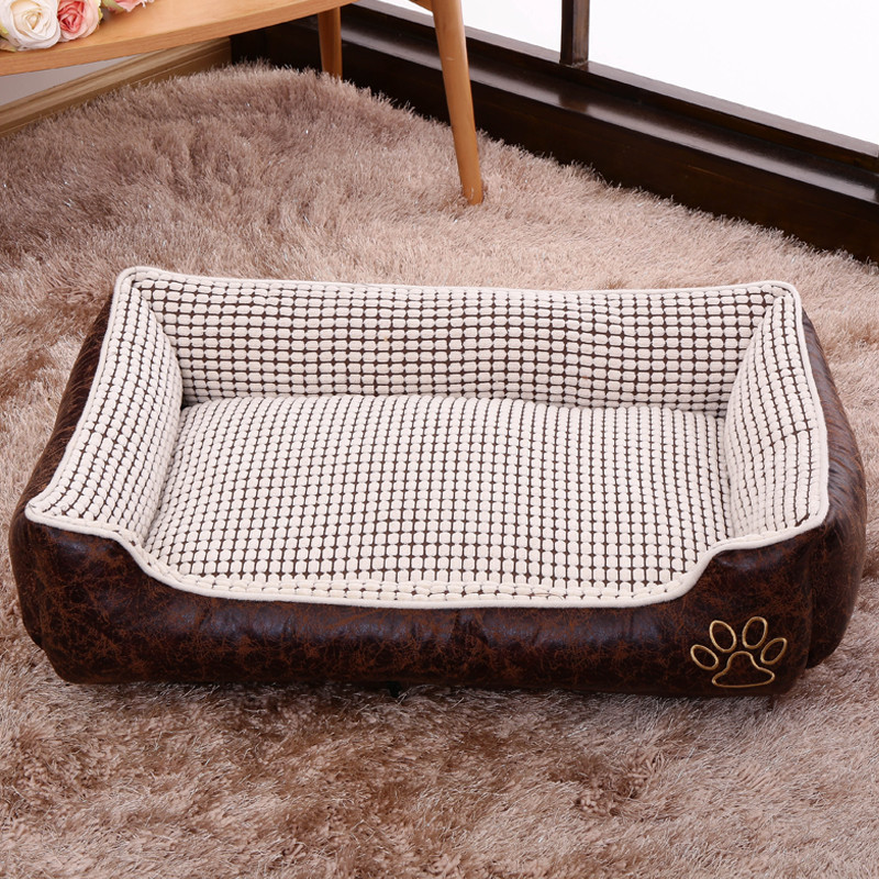 LOS ANDES Dog Beds for Large Dogs, Rectangle Washable Dog Bed Comfortable and Breathable Pet Sofa Warming Orthopedic Dog Bed for Large Medium Dogs