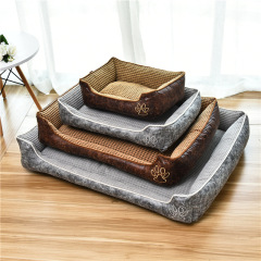 LOS ANDES Dog Beds for Large Dogs, Rectangle Washable Dog Bed Comfortable and Breathable Pet Sofa Warming Orthopedic Dog Bed for Large Medium Dogs