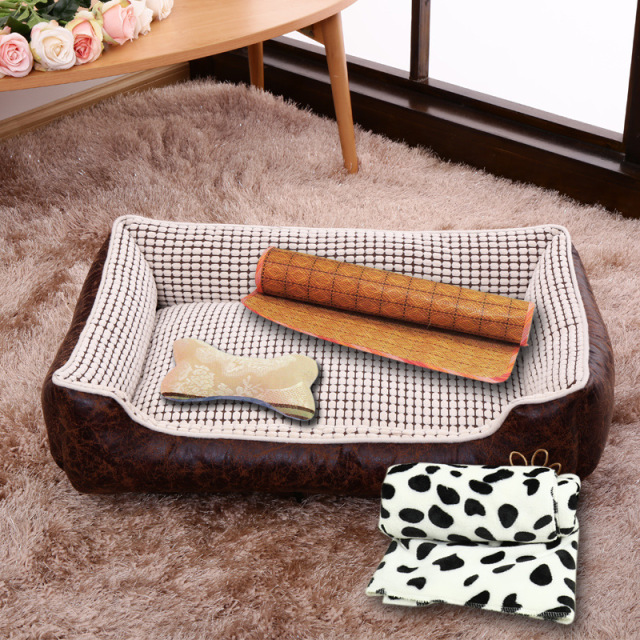 LOS ANDES Dog Beds for Large Dogs, Rectangle Washable Dog Bed Comfortable and Breathable Pet Sofa Warming Orthopedic Dog Bed for Large Medium Dogs