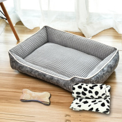 LOS ANDES Dog Beds for Large Dogs, Rectangle Washable Dog Bed Comfortable and Breathable Pet Sofa Warming Orthopedic Dog Bed for Large Medium Dogs