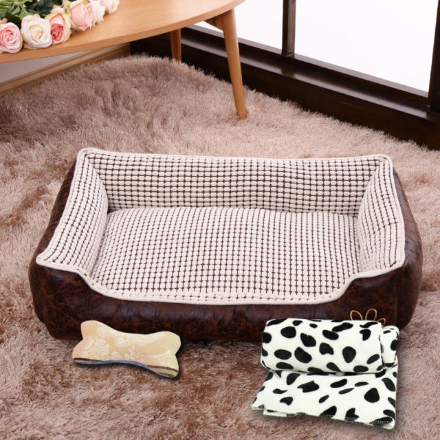 LOS ANDES Dog Beds for Large Dogs, Rectangle Washable Dog Bed Comfortable and Breathable Pet Sofa Warming Orthopedic Dog Bed for Large Medium Dogs