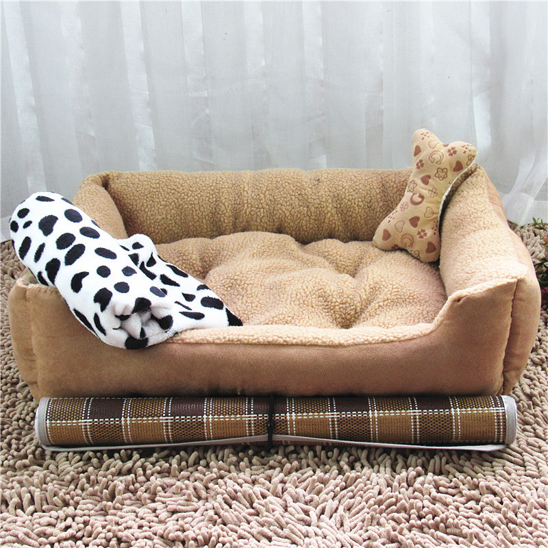 LOS ANDES Dog Beds for Large Dogs, Rectangle Washable Dog Bed Comfortable and Breathable Pet Sofa Warming Orthopedic Dog Bed for Large Medium Dogs