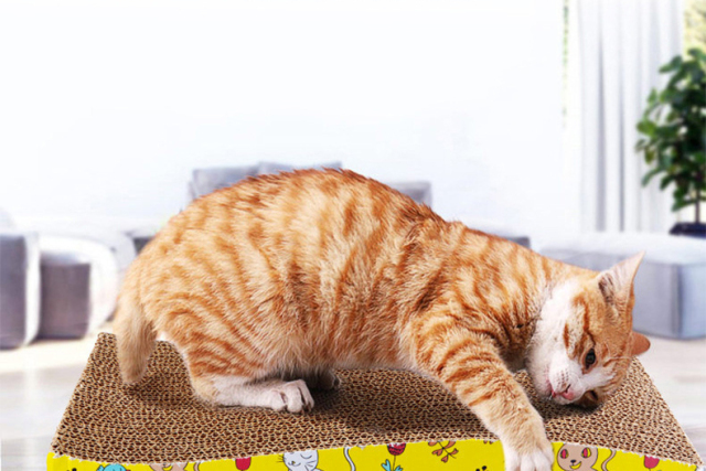 LOS ANDES Cat Scratcher Cardboard Cat Scratch Pad with Premium Scratch Textures Design Durable Cat Scratching Pad Reversible