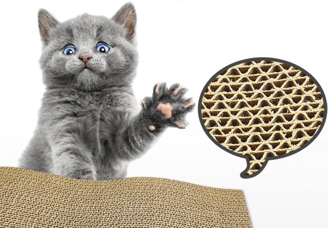LOS ANDES Cat Scratcher Cardboard Cat Scratch Pad with Premium Scratch Textures Design Durable Cat Scratching Pad Reversible