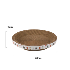 LOS ANDES Cat Scratcher Cardboard, Oval Corrugated Scratch Pad, Cat Scratching Lounge Bed, Durable Recycle Board for Furniture Protection, Cat Scratcher Bowl
