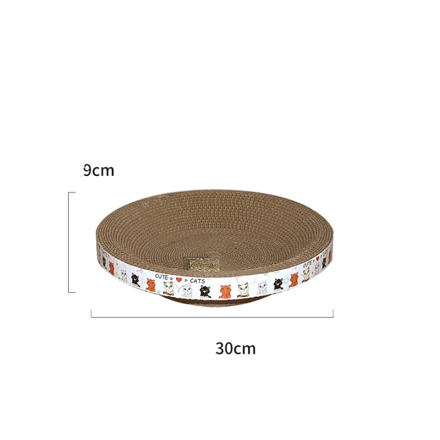 LOS ANDES Cat Scratcher Cardboard, Oval Corrugated Scratch Pad, Cat Scratching Lounge Bed, Durable Recycle Board for Furniture Protection, Cat Scratcher Bowl