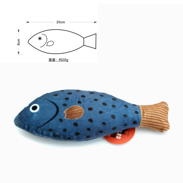 LOS ANDES Catnip Toy, Plush Fish Cat Toy, Cat Chew Toy, Catnip Filled Cartoon Fish for Interactive Kitty Chew Toys Cat Teething Cat Exercise