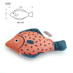 LOS ANDES Catnip Toy, Plush Fish Cat Toy, Cat Chew Toy, Catnip Filled Cartoon Fish for Interactive Kitty Chew Toys Cat Teething Cat Exercise