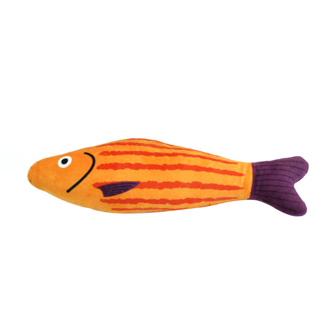 LOS ANDES Catnip Toy, Plush Fish Cat Toy, Cat Chew Toy, Catnip Filled Cartoon Fish for Interactive Kitty Chew Toys Cat Teething Cat Exercise