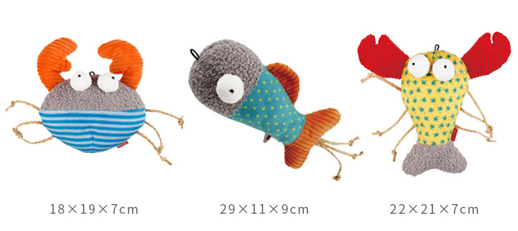 LOS ANDES Cat Toy, Plush Cat Toy, Cat Chew Toy, Cartoon Fish for Interactive Kitty Chew Toys Cat Teething Cat Exercise