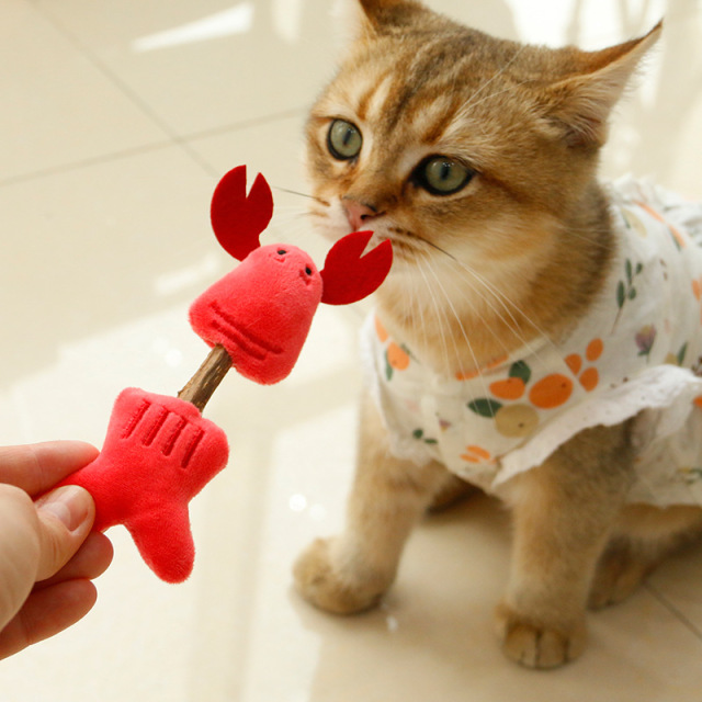 LOS ANDES Cat Toy, Plush Cat Toys, Cat Chew Toy, Cartoon Fish for Interactive Kitty Chew Toys Cat Teething Cat Exercise