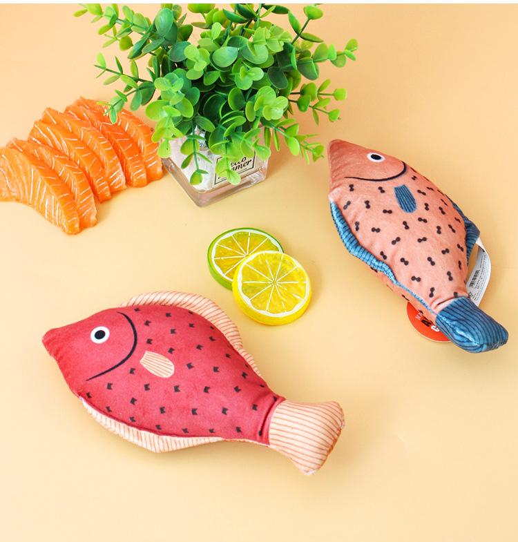 LOS ANDES Catnip Toy, Plush Fish Cat Toy, Cat Chew Toy, Catnip Filled Cartoon Fish for Interactive Kitty Chew Toys Cat Teething Cat Exercise