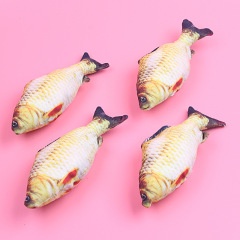 LOS ANDES Floppy Fish Cat Toy, Moving Cat Kicker Fish Toy, Realistic Flopping Fish Dog Toy, Plush Interactive Cat Toy for Indoor Cats, Wiggle Fish Catnip Toys