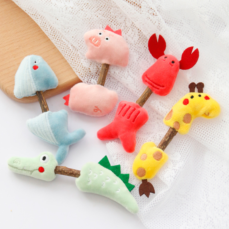 LOS ANDES Cat Toy, Plush Cat Toys, Cat Chew Toy, Cartoon Fish for Interactive Kitty Chew Toys Cat Teething Cat Exercise