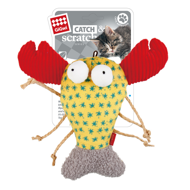 LOS ANDES Cat Toy, Plush Cat Toy, Cat Chew Toy, Cartoon Fish for Interactive Kitty Chew Toys Cat Teething Cat Exercise