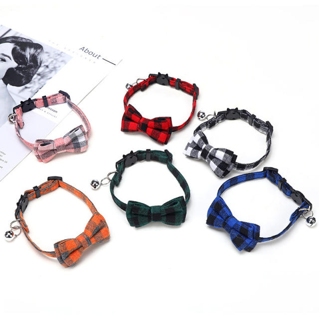 LOS ANDES Soft & Comfy Bowtie Cat Collar, Adjustable Bow Tie Collar,for Small Medium Large Pet