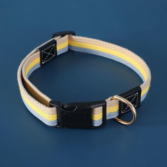 LOS ADNES Dog Collar with Buckle Adjustable Safety Nylon Collars for Small Medium Large Dogs
