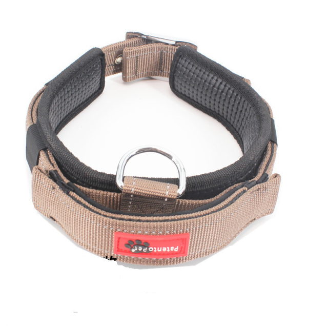 LOS ANDES Tactical Dog Collar, Adjustable Military Training Nylon Dog Collar with Control Handle for Medium and Large Dogs