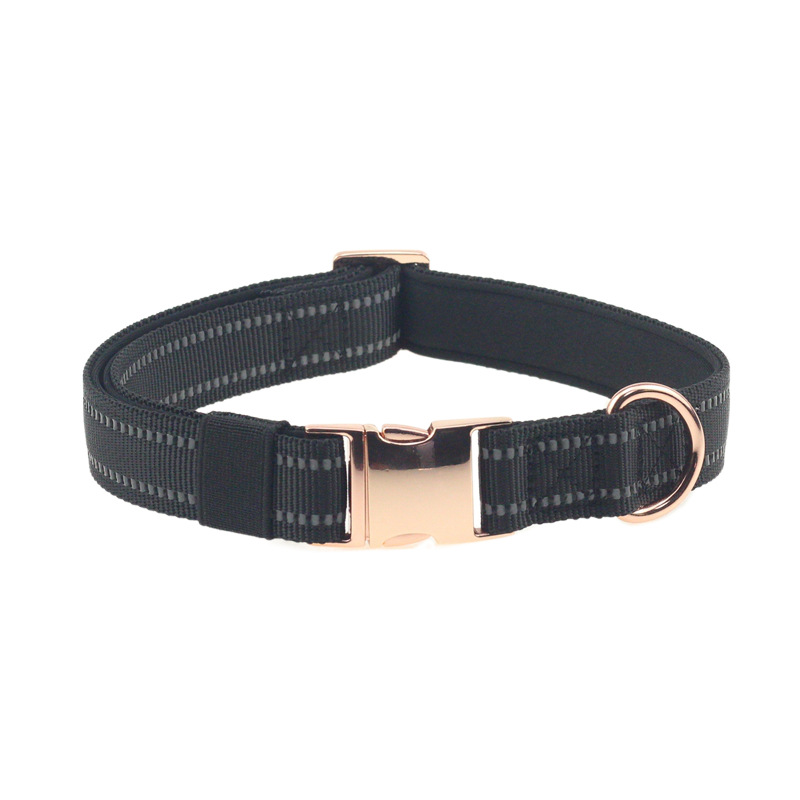 LOS ANDES Metal Buckle Dog Collar, Reflective Durable Adjustable Dog Collar Soft for Small Medium Large Dogs