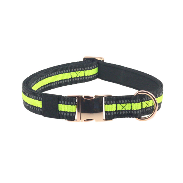 LOS ANDES Metal Buckle Dog Collar, Reflective Durable Adjustable Dog Collar Soft for Small Medium Large Dogs