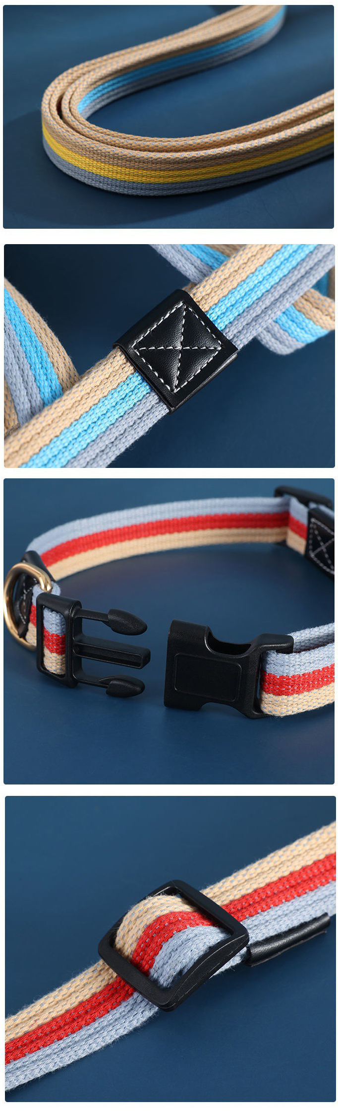 LOS ADNES Dog Collar with Buckle Adjustable Safety Nylon Collars for Small Medium Large Dogs