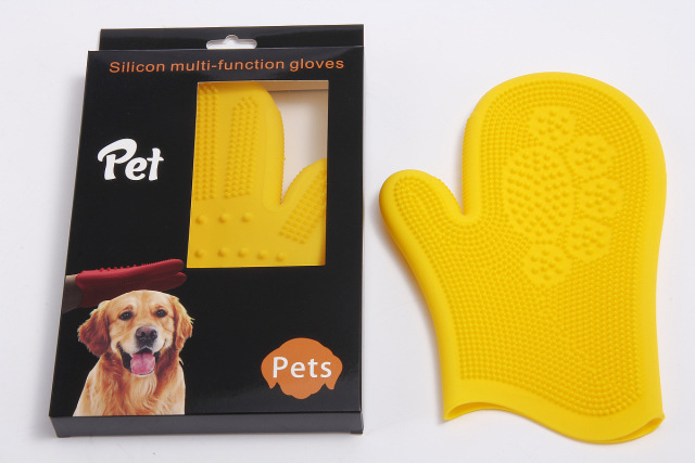 LOS ANDES Pet Grooming Magic Gloves, Dog Cat Bathing Shampoo Brush, Silicone Hair Removal Gloves with Thick High Density Teeth for Bathing and Messaging, Scrubbing Gloves for Shedding