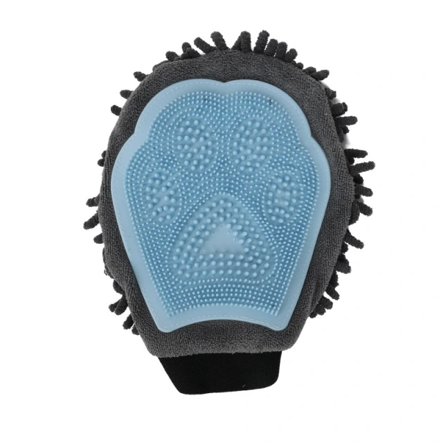 LOS ANDES Dog Grooming Glove Pet Deshedding Brush Gloves Cat Hair Remover Mitt for Pet Massage Long or Short Fur Bathing