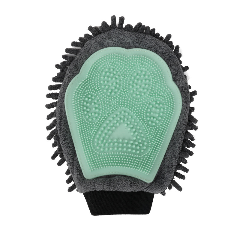 LOS ANDES Dog Grooming Glove Pet Deshedding Brush Gloves Cat Hair Remover Mitt for Pet Massage Long or Short Fur Bathing
