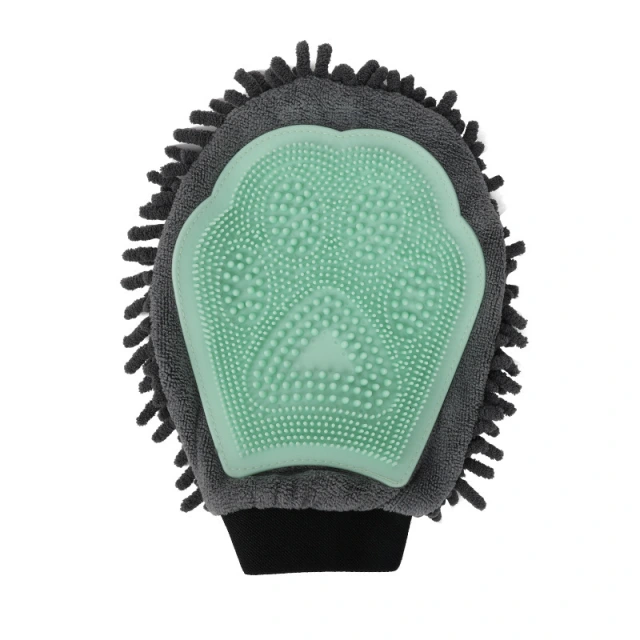 LOS ANDES Dog Grooming Glove Pet Deshedding Brush Gloves Cat Hair Remover Mitt for Pet Massage Long or Short Fur Bathing