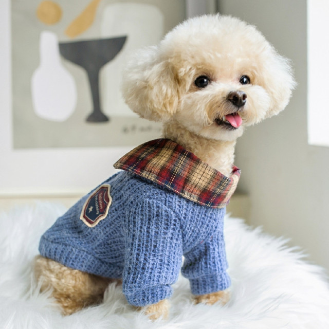 LOS ANDES Small Dog Sweater, Warm Pet Sweater, Cute Knitted Classic Dog Sweaters for Small Dogs Girls Boys, Cat Sweater Dog Sweatshirt Clothes Coat Apparel for Small Dog Puppy Kitten Cat