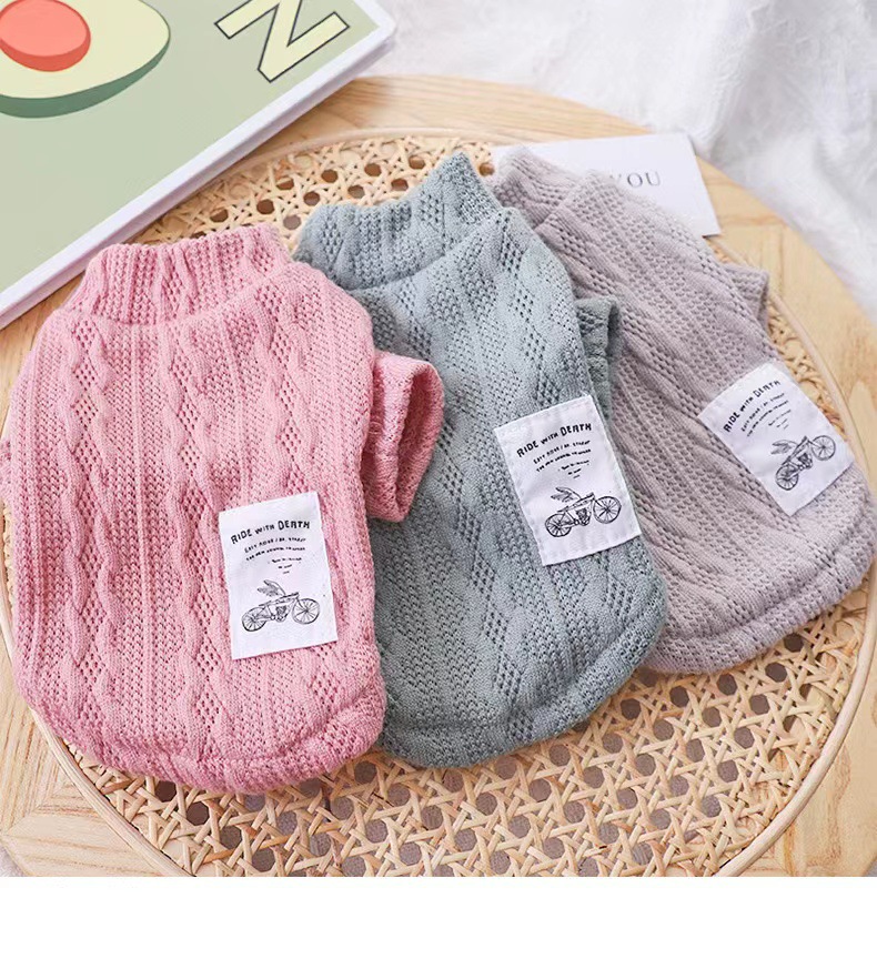 LOS ANDES Small Dog Pullover Sweater, Cold Weather Cable Knitwear, Classic Turtleneck Thick Warm Clothes for Chihuahua, Bulldog, Dachshund, Pug, Yorkie