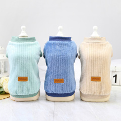 LOS ANDES Dog Clothes Solid Color Dog Sweater Soft Thickening Warm Dogs Clothing Winter Puppy Sweater for Dogs