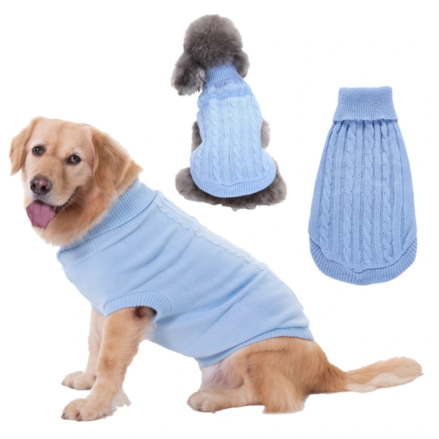 LOS ANDES Dog Sweater Solid Color Dog Clothes Soft Thickening Warm Dogs Clothing Winter Puppy Sweater for Dogs