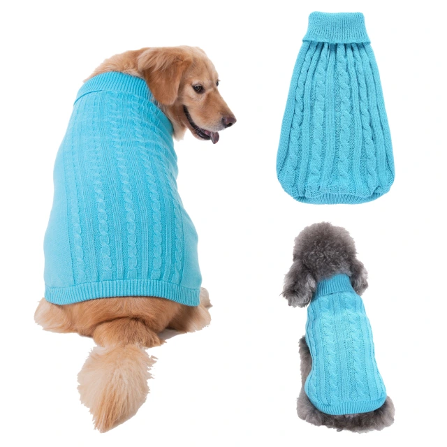 LOS ANDES Dog Sweater Solid Color Dog Clothes Soft Thickening Warm Dogs Clothing Winter Puppy Sweater for Dogs