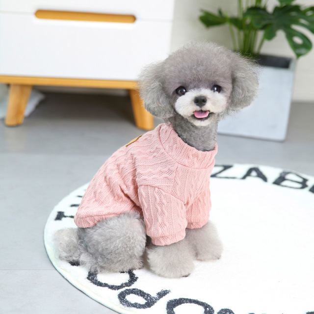 LOS ANDES Dog Clothes Solid Color Dog Sweater Soft Thickening Warm Dogs Clothing Winter Puppy Sweater for Dogs