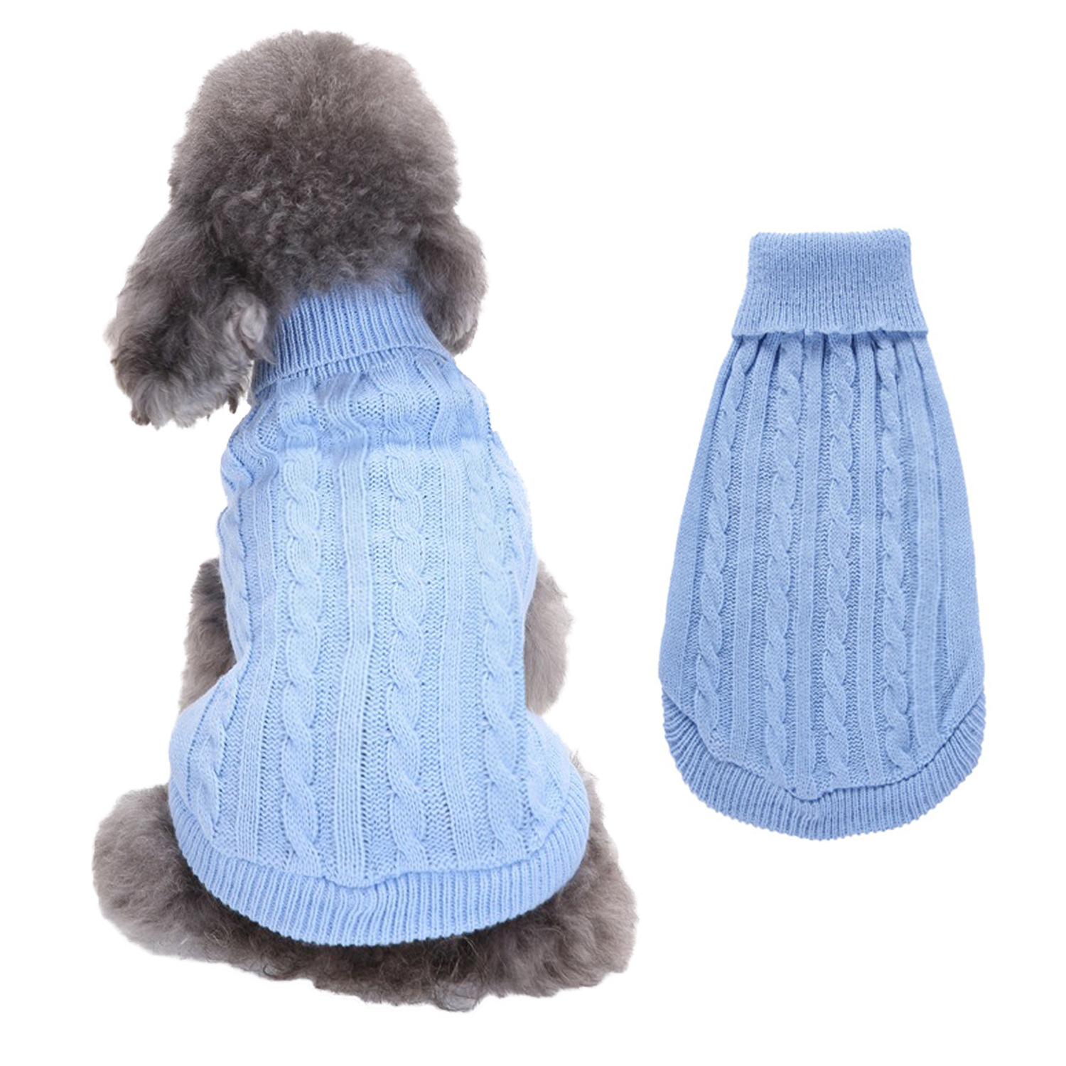 LOS ANDES Dog Sweater Solid Color Dog Clothes Soft Thickening Warm Dogs Clothing Winter Puppy Sweater for Dogs