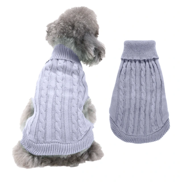 LOS ANDES Dog Sweater Solid Color Dog Clothes Soft Thickening Warm Dogs Clothing Winter Puppy Sweater for Dogs