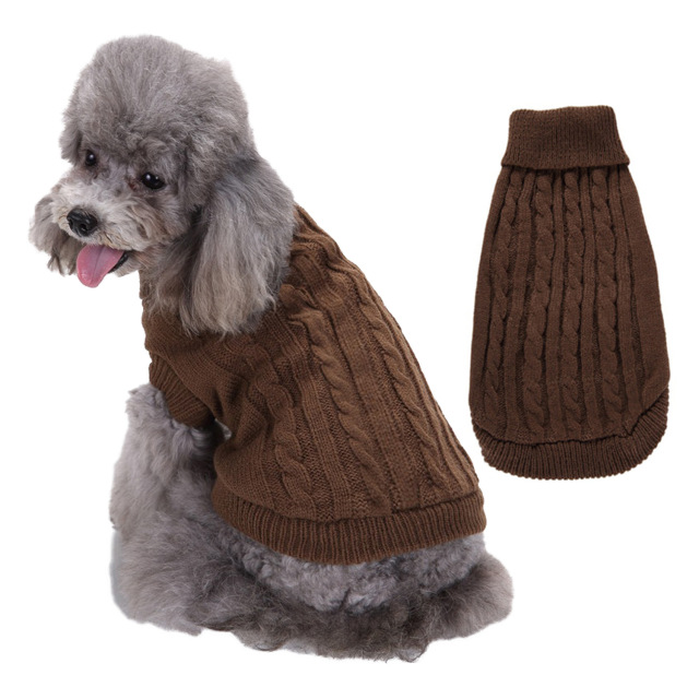 LOS ANDES Dog Sweater Solid Color Dog Clothes Soft Thickening Warm Dogs Clothing Winter Puppy Sweater for Dogs