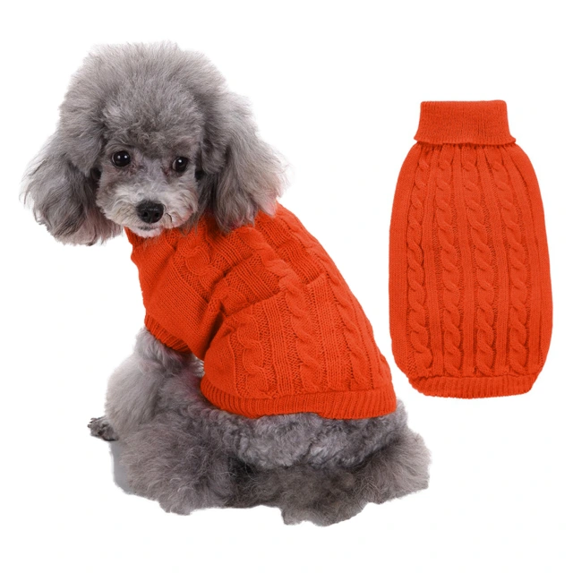 LOS ANDES Dog Sweater Solid Color Dog Clothes Soft Thickening Warm Dogs Clothing Winter Puppy Sweater for Dogs