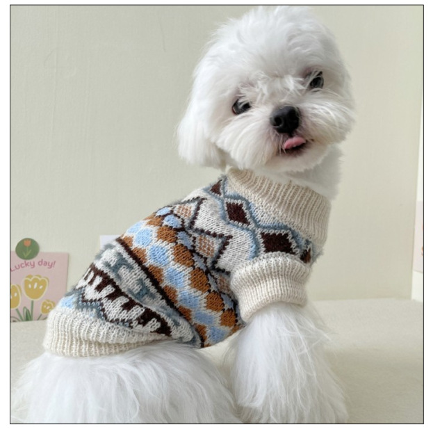 LOS ANDES Elegant Pet Dog Clothes Dog Sweater Soft Thickening Warm Pup Dogs Clothing Winter Puppy Sweater for Dogs