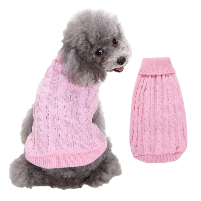 LOS ANDES Dog Sweater Solid Color Dog Clothes Soft Thickening Warm Dogs Clothing Winter Puppy Sweater for Dogs