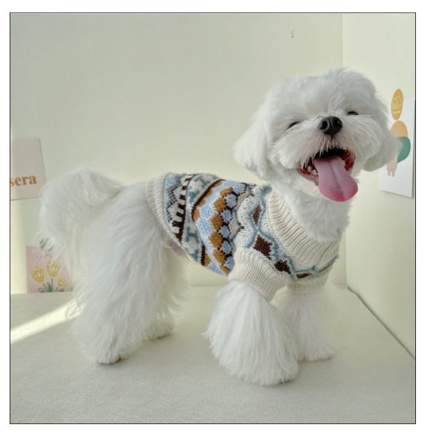 LOS ANDES Elegant Pet Dog Clothes Dog Sweater Soft Thickening Warm Pup Dogs Clothing Winter Puppy Sweater for Dogs