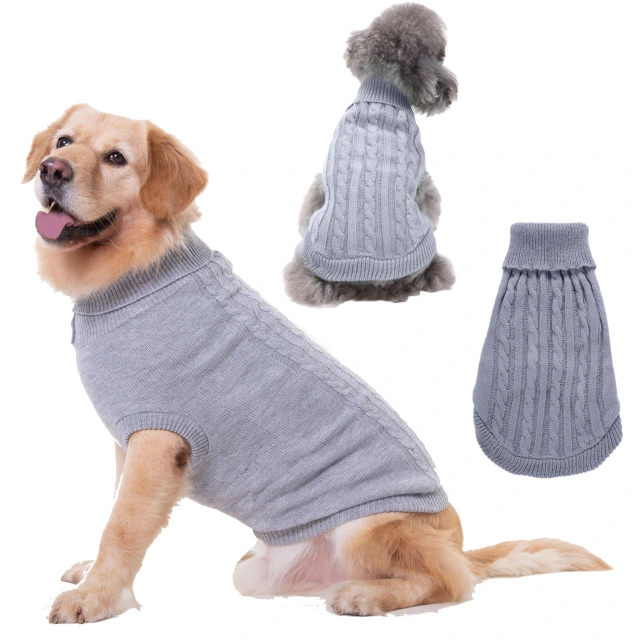 LOS ANDES Dog Sweater Solid Color Dog Clothes Soft Thickening Warm Dogs Clothing Winter Puppy Sweater for Dogs