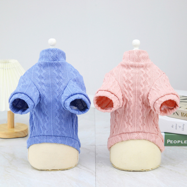 LOS ANDES Dog Clothes Solid Color Dog Sweater Soft Thickening Warm Dogs Clothing Winter Puppy Sweater for Dogs