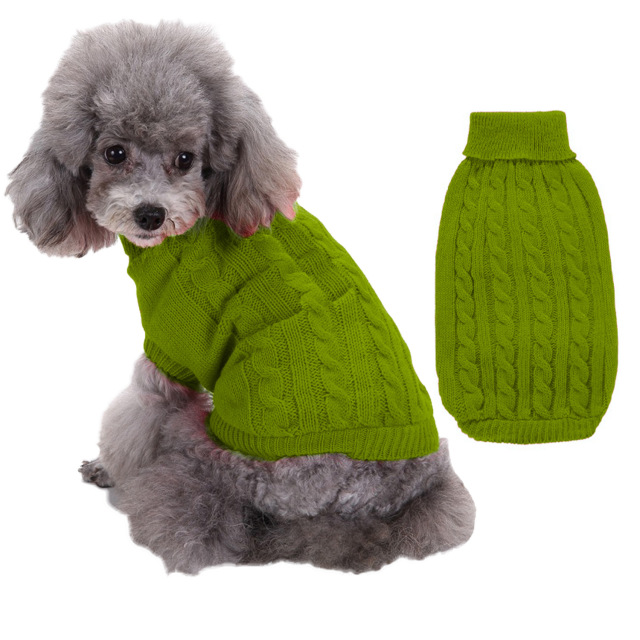 LOS ANDES Dog Sweater Solid Color Dog Clothes Soft Thickening Warm Dogs Clothing Winter Puppy Sweater for Dogs