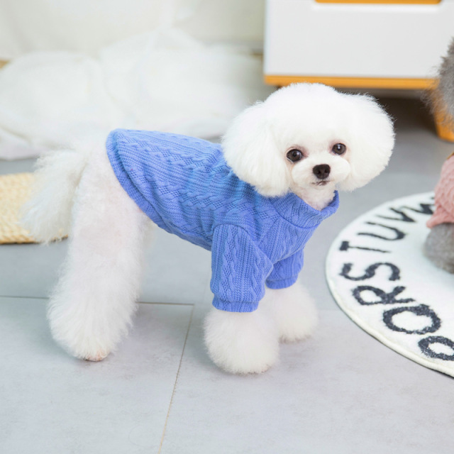 LOS ANDES Dog Clothes Solid Color Dog Sweater Soft Thickening Warm Dogs Clothing Winter Puppy Sweater for Dogs