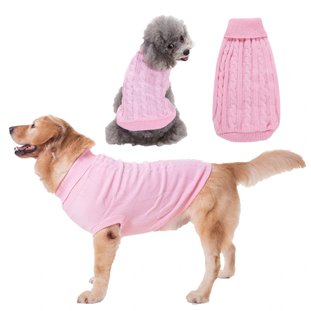 LOS ANDES Dog Sweater Solid Color Dog Clothes Soft Thickening Warm Dogs Clothing Winter Puppy Sweater for Dogs