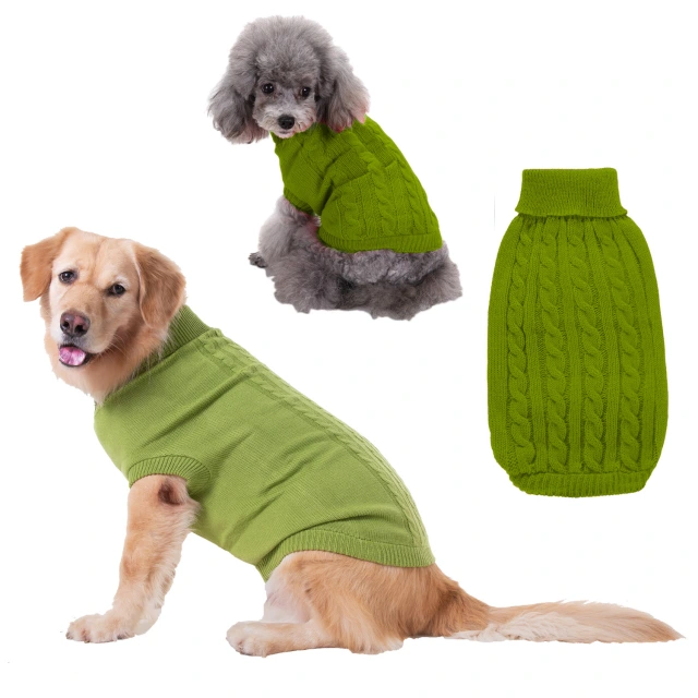 LOS ANDES Dog Sweater Solid Color Dog Clothes Soft Thickening Warm Dogs Clothing Winter Puppy Sweater for Dogs